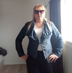 Stylish Dark Blue Short Jacket